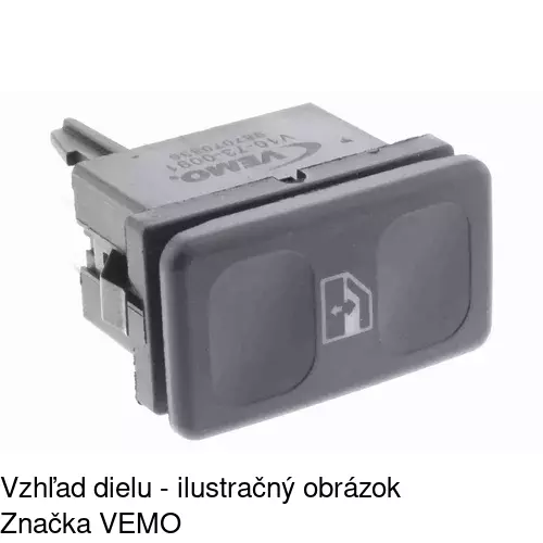 Spínač ovládania dverových okien 6713P-70 /POLCAR/ - obr. 3