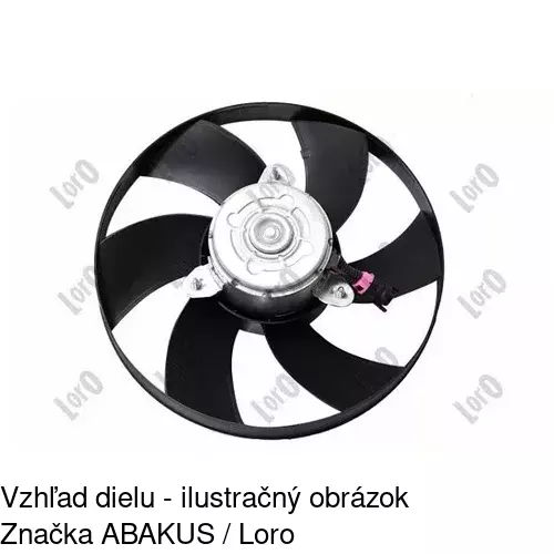Ventilátor bez krytu / podpery 671423U5 /POLCAR/ - obr. 2