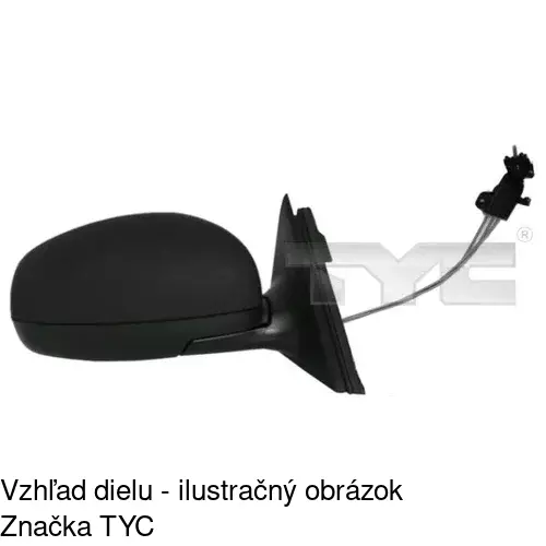 Sklo vonkajšieho zrkadla s držiakom 6915545M /POLCAR/ - obr. 2