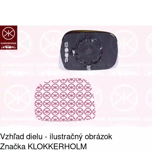 Sklo vonkajšieho zrkadla s držiakom 9065545E /POLCAR/ - obr. 1