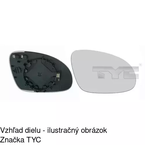 Sklo vonkajšieho zrkadla s držiakom 9513546E /POLCAR/ - obr. 4