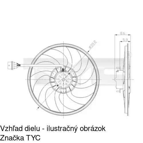Ventilátory chladičov 953323W2 /POLCAR/ - obr. 5