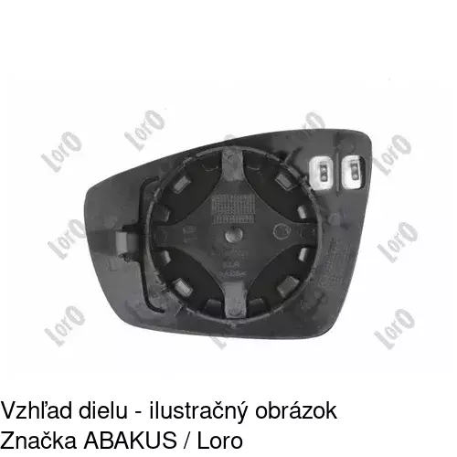 Sklo vonkajšieho zrkadla s držiakom 9533552E /POLCAR/ - obr. 3