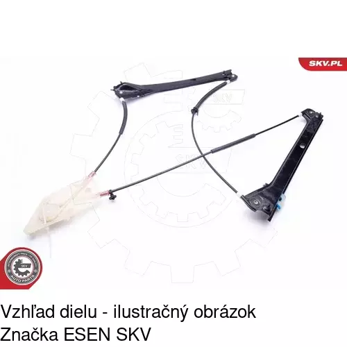 Mechanizmus sťahovania okna elektrický bez motora 9533PSG6E /POLCAR/ - obr. 4