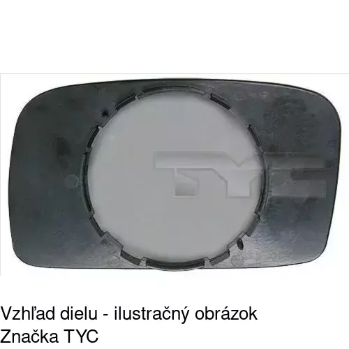 Sklo vonkajšieho zrkadla s držiakom 9534541M /POLCAR/ - obr. 1