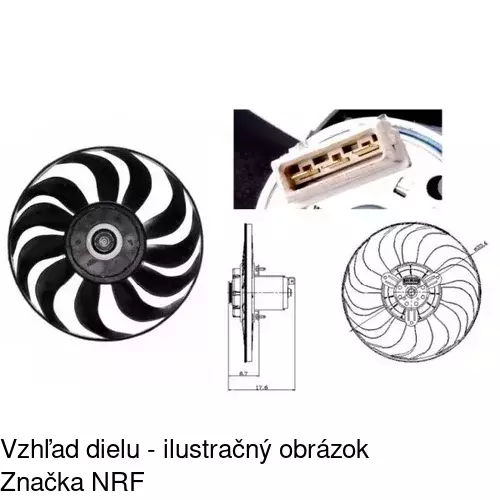 Ventilátor bez krytu / podpery 953823U4-Q /POLCAR/ - obr. 4