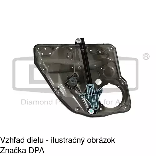 Mechanizmus sťahovania okna elektrický bez motora 9541PSG6 /POLCAR/ - obr. 1