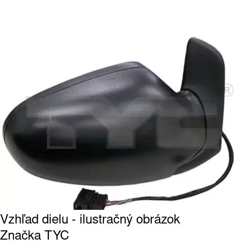 Sklo vonkajšieho zrkadla s držiakom 9550554E /POLCAR/ - obr. 4