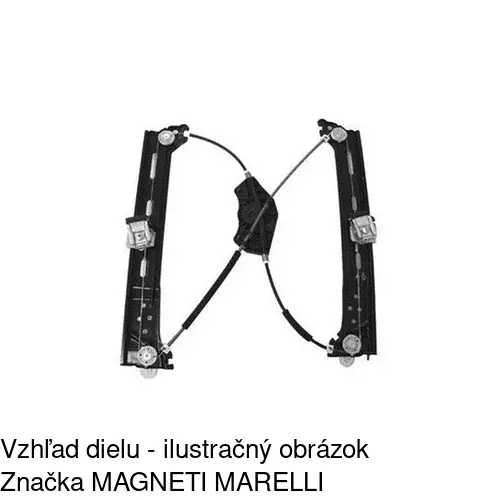 Mechanizmus sťahovania okna elektrický bez motora 9552PSG3E /POLCAR/ - obr. 1