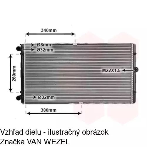 Chladiče vody 956608A4 /POLCAR/ - obr. 1
