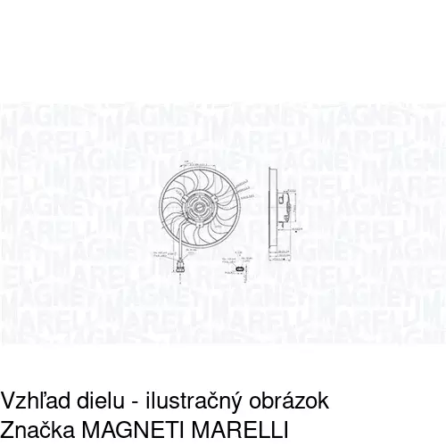 Ventilátor bez krytu / podpery 956623U1 /POLCAR/ - obr. 1