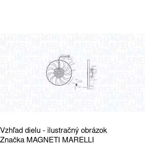 Ventilátor bez krytu / podpery 956623U6 /POLCAR/ - obr. 1