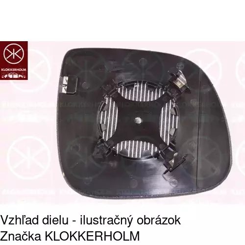 Sklo vonkajšieho zrkadla s držiakom 9569556E /POLCAR/ - obr. 1