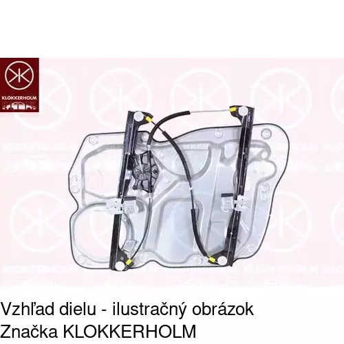 Mechanizmus sťahovania okna elektrický bez motora 9578PSG2 /POLCAR/ - obr. 1