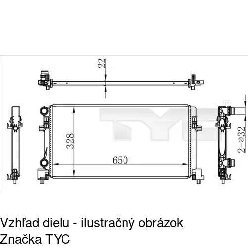 Chladiče vody 95C208-1 /POLCAR/
