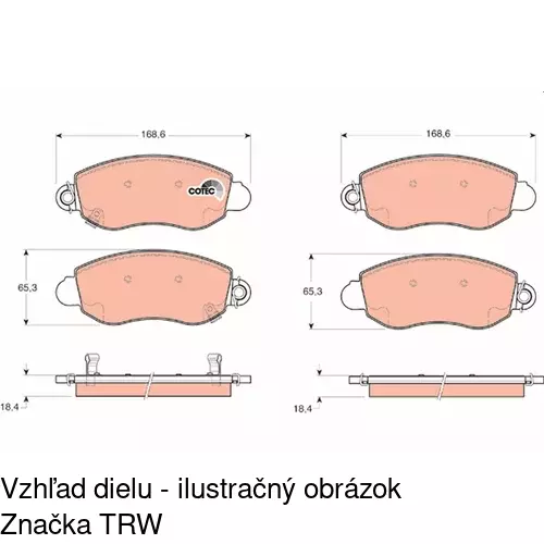 Brzdové dosky S70-0139 /POLCAR/ - obr. 3