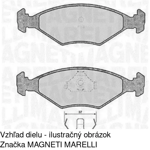 Brzdové dosky S70-0230 /POLCAR/ - obr. 1