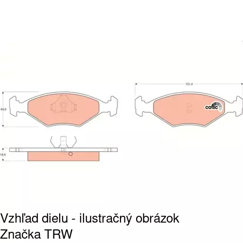 Brzdové dosky S70-0230 /POLCAR/ - obr. 5
