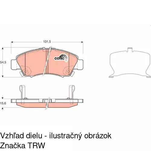 Brzdové dosky S70-0232 /POLCAR/ - obr. 4