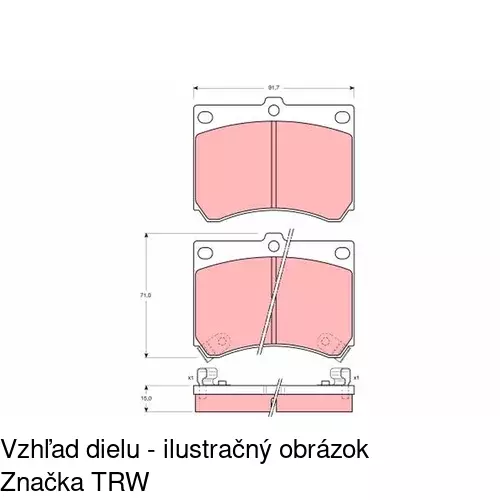 Brzdové dosky S70-0316 /POLCAR/ - obr. 1