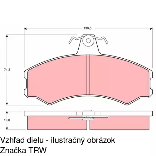 Brzdové dosky S70-0334 /POLCAR/ - obr. 2