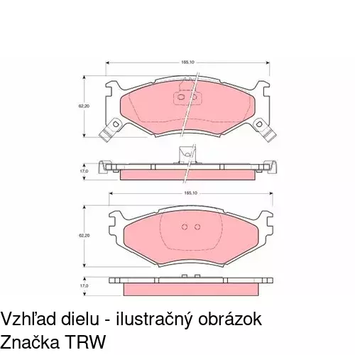 Brzdové dosky S70-0386 /POLCAR/ - obr. 4