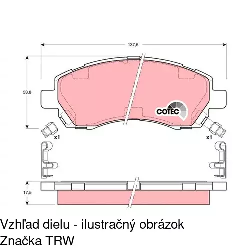 Brzdové dosky S70-0424 /POLCAR/ - obr. 4