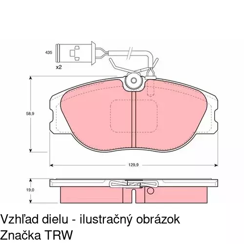 Brzdové dosky S70-0468 /POLCAR/ - obr. 5