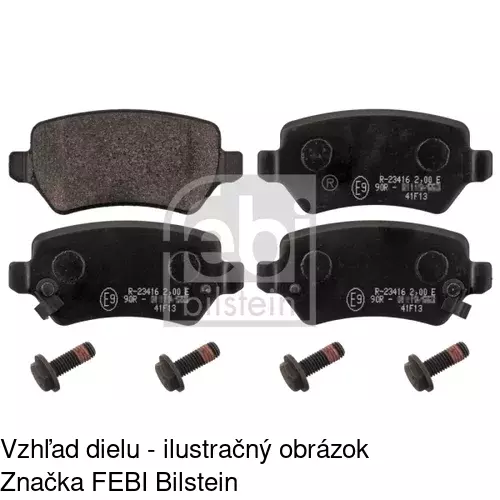 Brzdové dosky S70-1082 /POLCAR/ - obr. 1