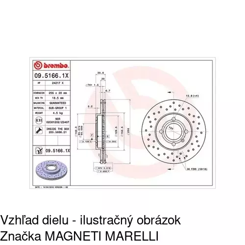 Brzdový kotúč S71-0021S /POLCAR/ - obr. 2