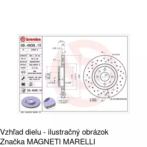 Brzdový kotúč POLCAR S71-0240