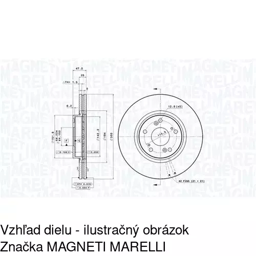 Brzdový kotúč S71-0264 /POLCAR/ - obr. 2