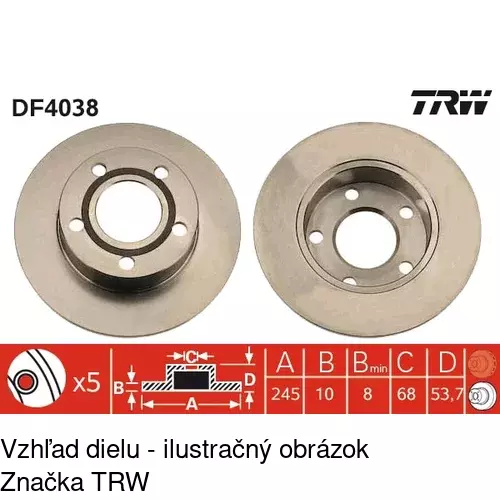 Brzdový kotúč S71-1003 /POLCAR/ - obr. 4