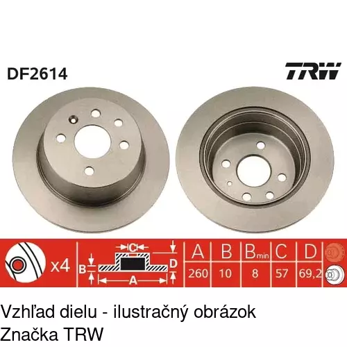 Brzdový kotúč S71-1174 /POLCAR/ - obr. 2