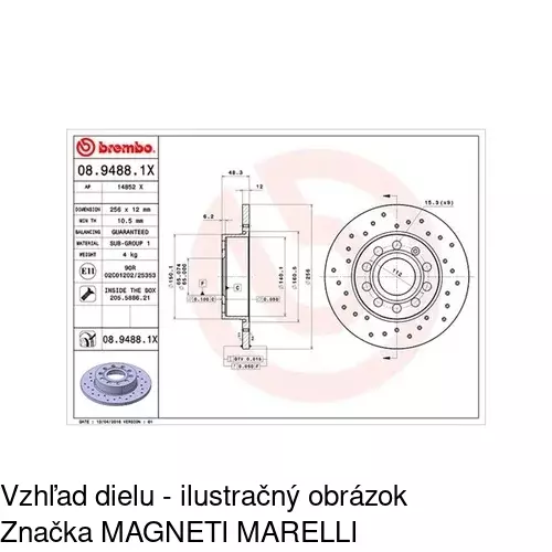 Brzdový kotúč POLCAR S71-1220