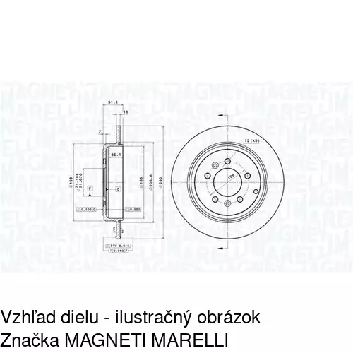 Brzdový kotúč POLCAR S71-1411