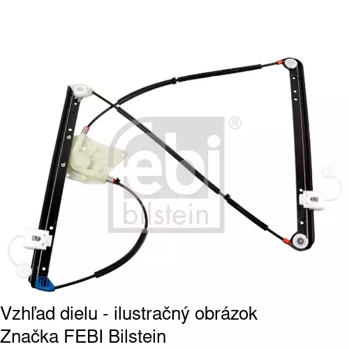 Mechanizmus sťahovania okna elektrický bez motora 1323PSG3E /POLCAR/ - obr. 2