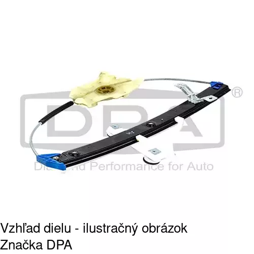 Mechanizmus sťahovania okna elektrický bez motora 1323PSG5 /POLCAR/ - obr. 1