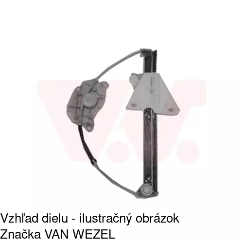 Mechanizmus sťahovania okna elektrický bez motora 1323PSG6 /POLCAR/ - obr. 3