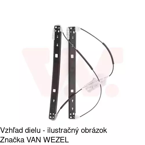 Mechanizmus sťahovania okna elektrický bez motora 1370PSG1 /POLCAR/ - obr. 5