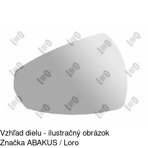 Sklo vonkajšieho zrkadla s držiakom 13C1555E /POLCAR/ - obr. 5