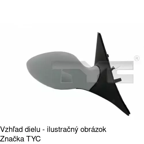 Sklo vonkajšieho zrkadla s držiakom 1408542M /POLCAR/ - obr. 2