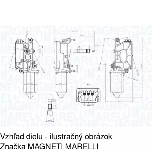 Motorček stieračov POLCAR 1408SWT1