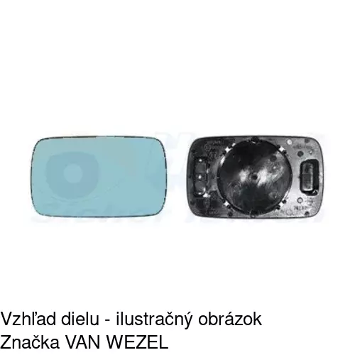 Sklo vonkajšieho zrkadla s držiakom 2008541E /POLCAR/ - obr. 5
