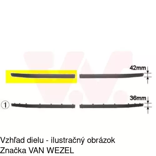 Lišta nárazníka 201607-6 /POLCAR/ - obr. 1