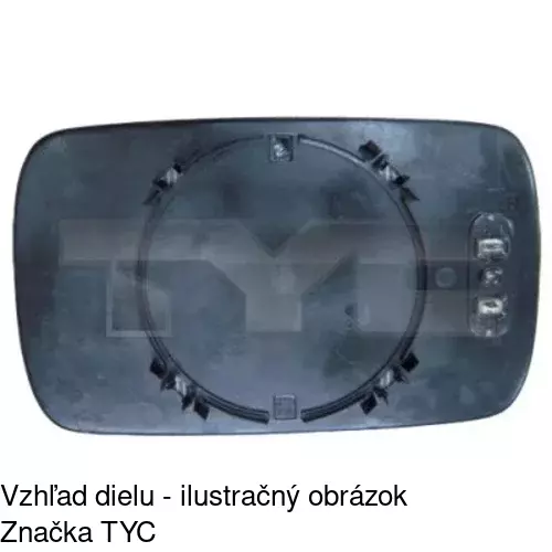 Sklo vonkajšieho zrkadla s držiakom 2016541E /POLCAR/ - obr. 4