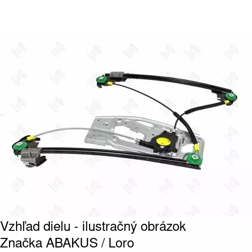 Mechanizmus sťahovania okna elektrický bez motora 2016PSG2 /POLCAR/ - obr. 5