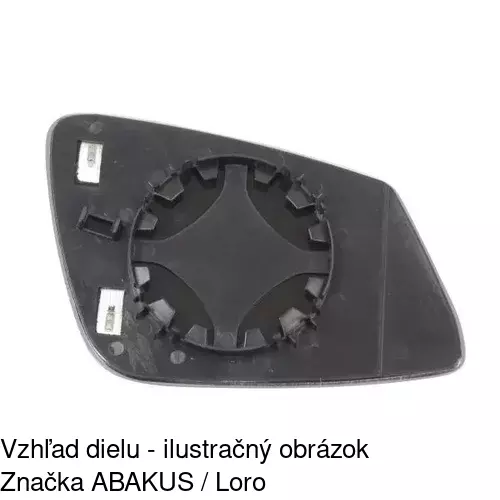Sklo vonkajšieho zrkadla s držiakom 2025545E /POLCAR/ - obr. 2