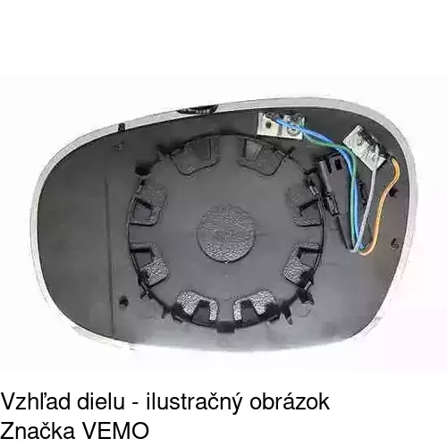 Sklo vonkajšieho zrkadla s držiakom 2042556M /POLCAR/ - obr. 4