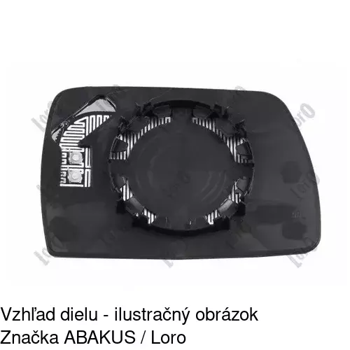 Sklo vonkajšieho zrkadla s držiakom 2055545M /POLCAR/ - obr. 4